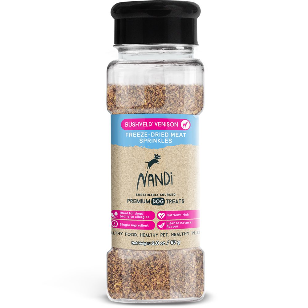 Nandi Sprinkles Bushveld Venison Freeze-Dried Raw Dog Food Topper 2oz