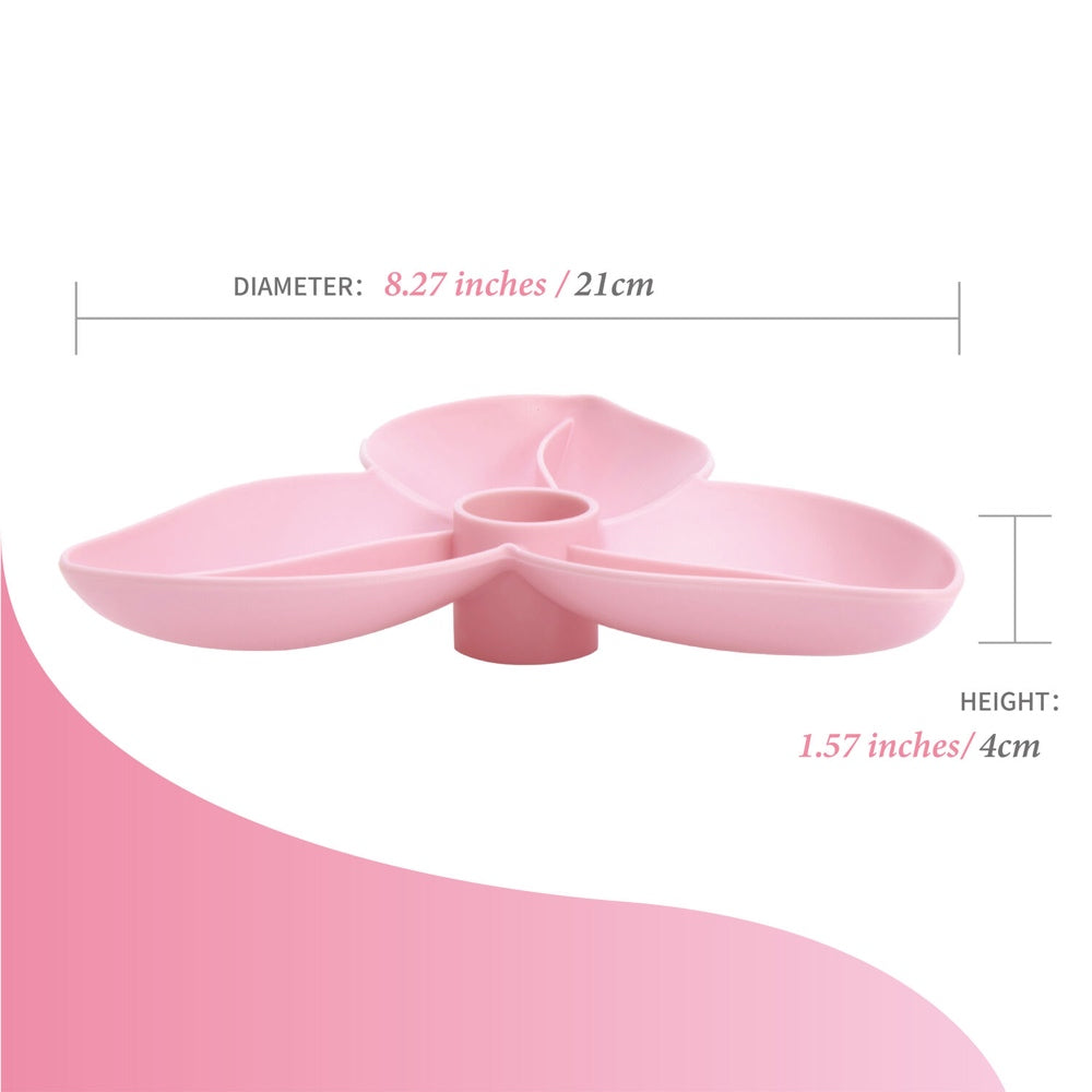 PetDreamHouse SPIN Accessories Interactive Slow Feeder Add-On For Cats & Dogs (Baby Pink Bougainvillea)