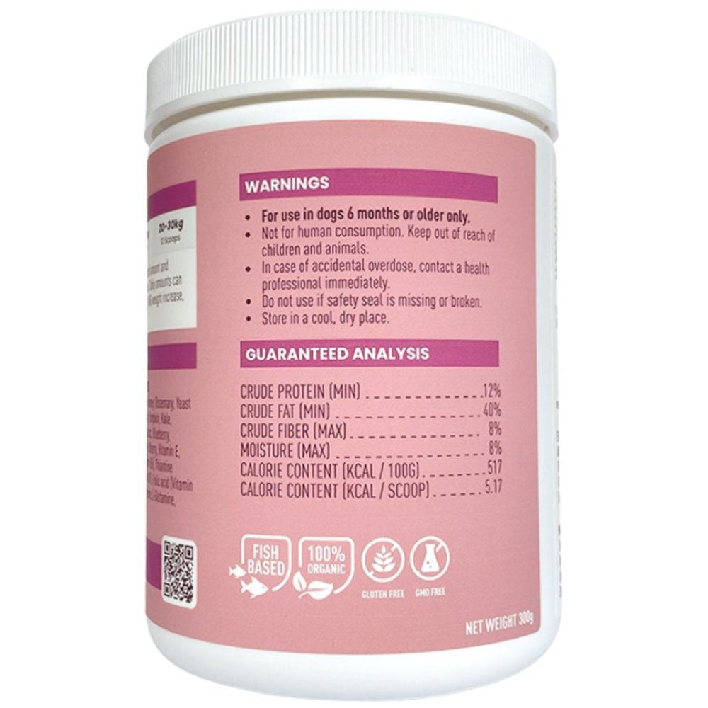 Treat Therapeutics Fluffy + Full Coat Dog Supplement 300g