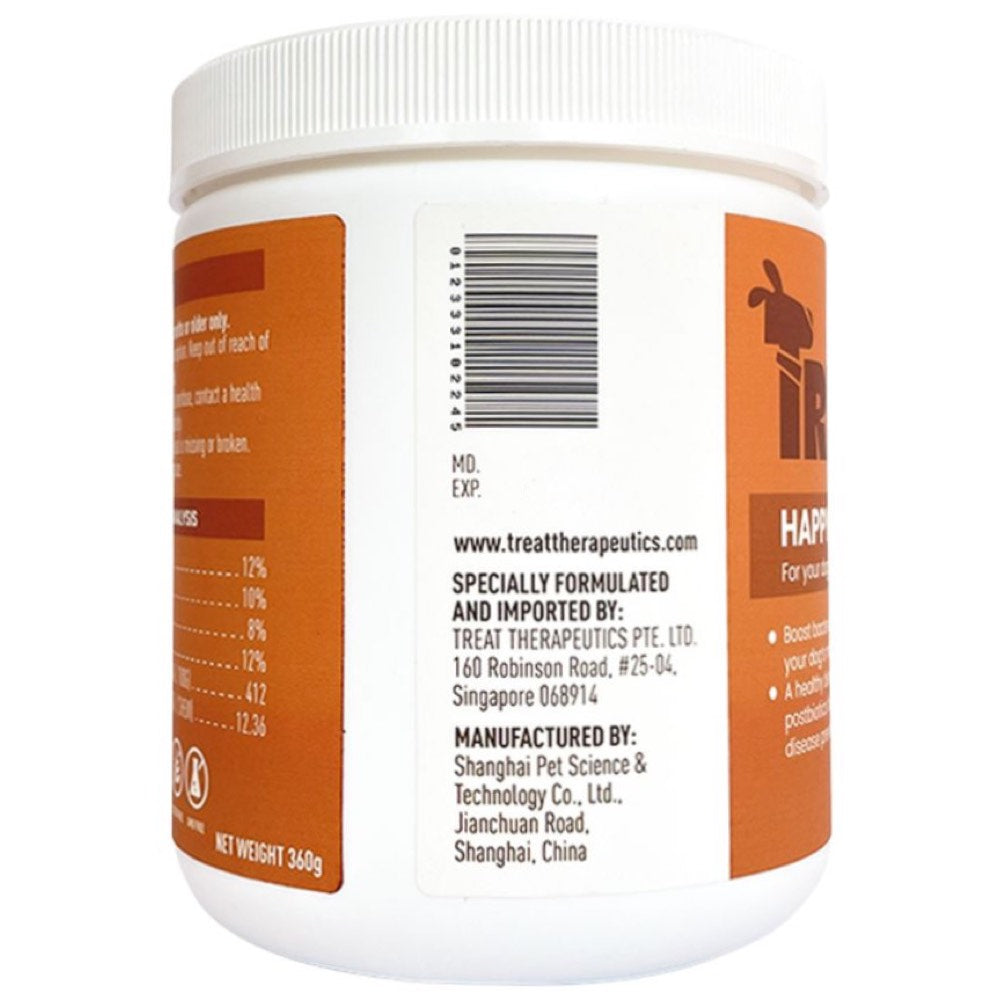 Treat Therapeutics Happy + Healthy Dog Supplement 360g